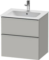 DURAVIT D-Neo Waschtischunterbau 610 mm Eiche Schwarz mit Bronze Griff – wandhängend
