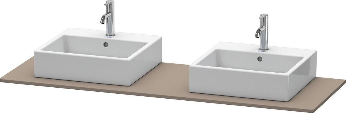 DURAVIT XSquare Konsole 1600 mm mit zwei Ausschnitten – Weiß Seidenmatt