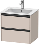 DURAVIT Ketho.2 Waschtischunterbau 610 mm betongrau matt mit 2 Schubkästen und Soft-Close