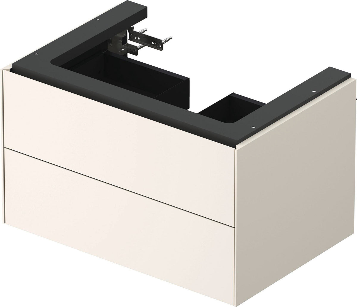 DURAVIT White Tulip Waschtischunterbau 684 mm, 2 Schubkästen, weiß seidenmatt, LED