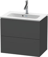 Duravit L-Cube Waschtischunterbau 620 mm Weiß Matt mit 2 Schubkästen und Tip-On Technik