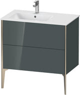 Duravit XViu Waschtischunterbau bodenstehend 810 mm mit 2 Auszügen, weiß matt, Tip-On Technik