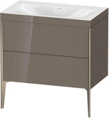 DURAVIT XViu c-bonded Waschtischset 800 mm bodenstehend mit 2 Auszügen und Tip-on Technik