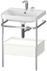 Duravit Waschtischset Happy D.2 Plus 575x490mm taupe supermatt mit Hahnloch