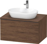 DURAVIT D-Neo Konsolenwaschtischunterbau 800 mm betongrau matt mit Bronze-Griff und Soft-Close-Auszug