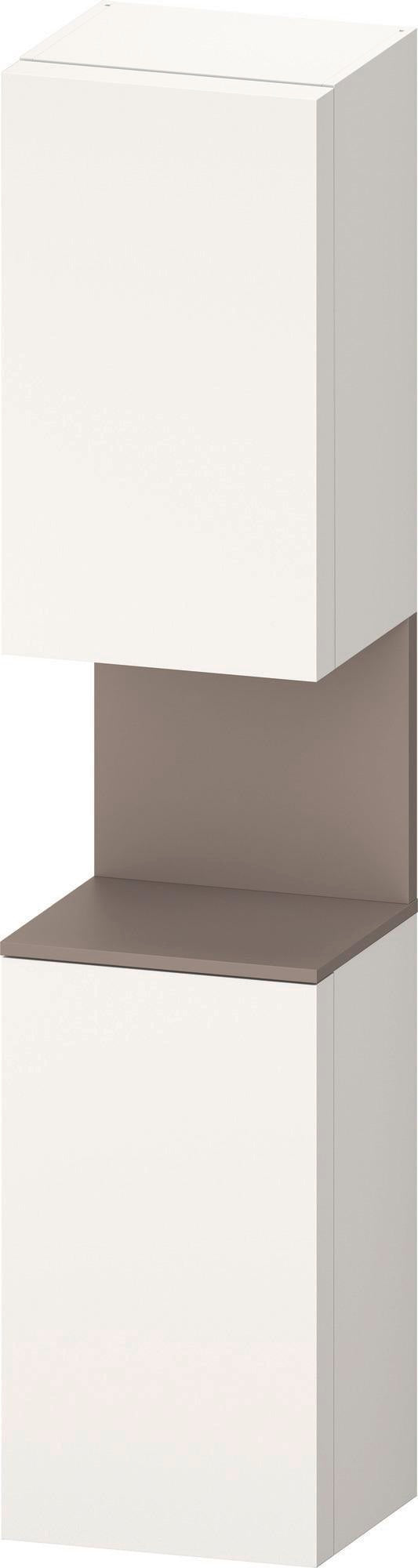 DURAVIT Qatego Hochschrank 400x360x1760mm, 2 Türen, Eiche Schwarz Matt – Wandhängend