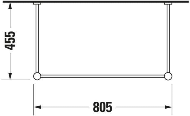 DURAVIT Metallkonsole Vero höhenverstellbar chrom für Waschtisch 032985