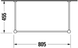 DURAVIT Metallkonsole Vero höhenverstellbar chrom für Waschtisch 032985