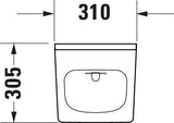 DURAVIT Urinal Viu rimless weiß mit Spüldüse, Zulauf hinten, 305x310x585 mm