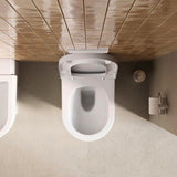 DURAVIT Balcoon WC-Sitz mit Absenkautomatik und Edelstahl-Scharnieren, Weiß Glänzend