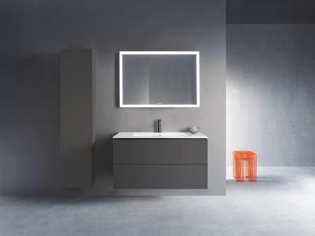Duravit L-Cube Waschtischunterbau 1020 mm taupe matt – wandhängend, 2 Schubkästen, Tip-On