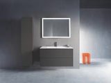 DURAVIT L-Cube Hochschrank 400 mm graphit matt, 1 Tür links, Soft-Close, wandhängend