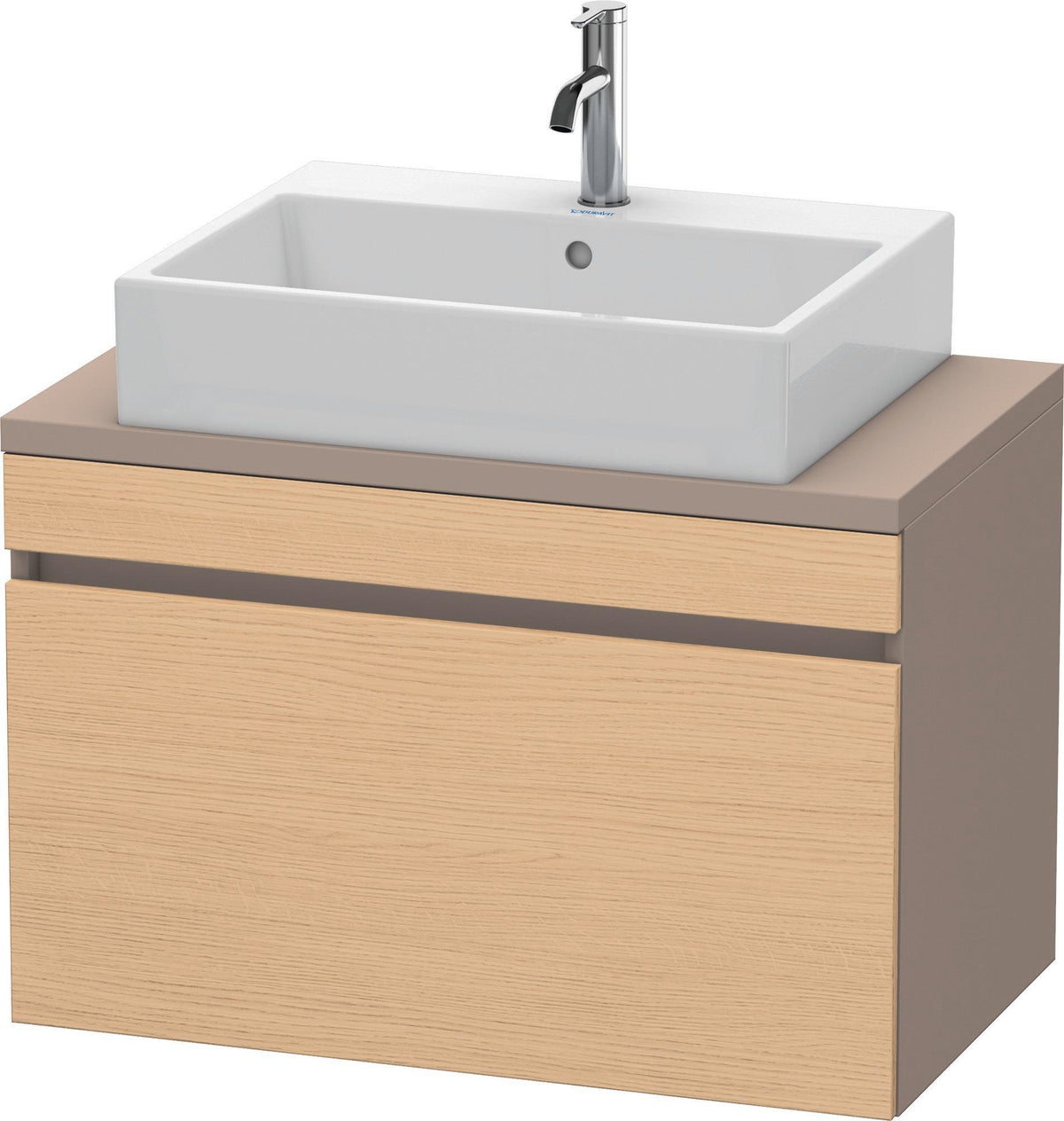 Duravit DuraStyle Waschtischunterbau 800 mm betongrau matt mit 1 Auszug und Soft-Close