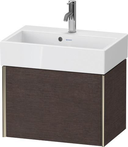 Duravit XViu Waschtischunterbau Compact 397 mm – Wandhängend mit Auszug in Champagner Matt