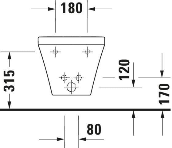 DURAVIT DuraStyle Wand-Bidet 540 mm mit Überlauf, 1 Hahnloch & WonderGliss in Weiß