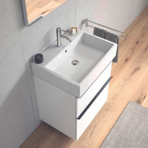 DURAVIT Waschtisch Vero Air 600 mm mit Überlauf, 1 Hahnloch, weiß – Wandmontage