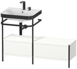 Duravit Waschtischset Happy D.2 Plus 1200x490mm Taupe Supermatt mit Hahnloch und Handtuchhalter