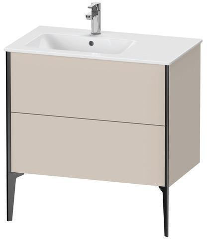 Duravit Waschtischunterbau XVIU 810x834x480mm 2 Auszüge Ahorn mitte Schürze s-matt