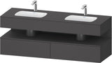 DURAVIT Qatego Studio F. A. Porsche Waschtischset 1600 mm mit Konsolenwaschtischunterbau, 2 Auszüge