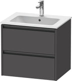 graphit matt / 2 Schubkästen / Waschtischunterbau