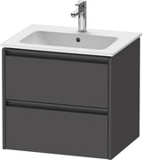 DURAVIT Ketho.2 Waschtischunterbau 610 mm betongrau matt mit 2 Schubkästen und Soft-Close