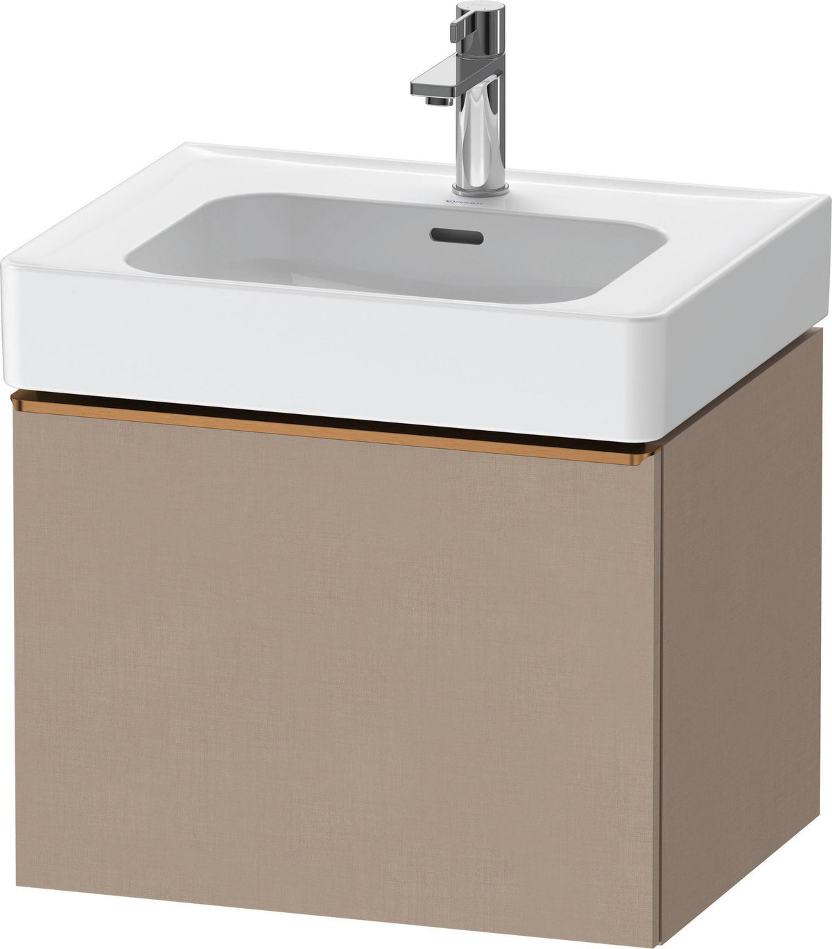 DURAVIT D-Neo Waschtischunterbau 584 mm Eiche Schwarz Matt mit Bronze Griff