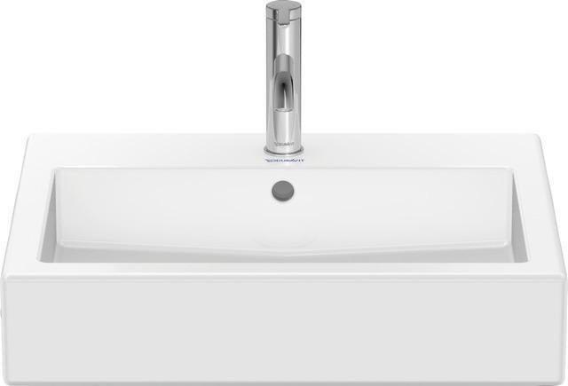 Duravit Waschtisch Vero 600 mm mit Überlauf, 1 Hahnloch, geschliffen, weiß