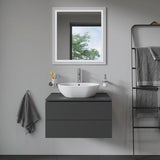 Duravit L-Cube Konsolenwaschtischunterbau 720 mm betongrau matt mit 2 Schubkästen und Tip-On-Technik