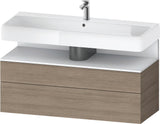Duravit Qatego Waschtischunterbau 1190 mm Eiche Terra Matt mit Tip-On Technik