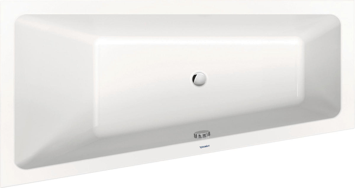 Duravit No.1 Badewanne 1500x800 mm Trapezform mit 1 Rückenschräge Weiß Einbauwanne