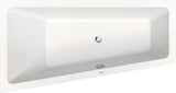 Duravit No.1 Badewanne 1500x800 mm Trapezform mit 1 Rückenschräge Weiß Einbauwanne