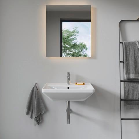 Duravit D-Neo Waschtisch 550 mm weiß mit Überlauf und WonderGliss