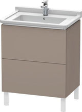 Duravit L-Cube Waschtischunterbau 469x670x712 mm taupe matt – 2 Auszüge, Tip-On, für Starck 3