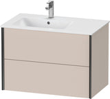 Duravit XViu Waschtischunterbau 810 mm wandhängend mit 2 Schubkästen, weiß matt, für Waschtisch links