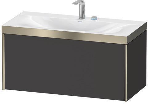 Duravit Waschtischunterbauset XVIU 1000x480mm mit Möbelwaschtisch Viu, 1 Auszug, ohne Überlauf