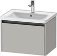 DURAVIT Ketho.2 Waschtischunterbau 634 mm betongrau matt, wandhängend, 1 Auszug mit Soft-Close
