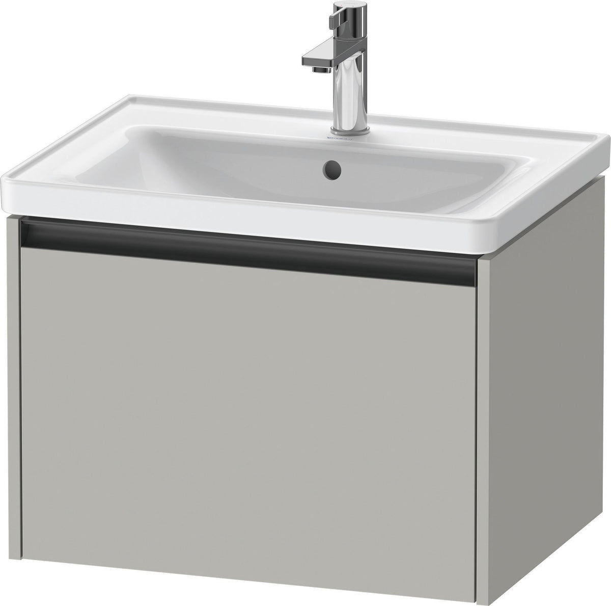 DURAVIT Ketho.2 Waschtischunterbau 634 mm betongrau matt, wandhängend, 1 Auszug mit Soft-Close