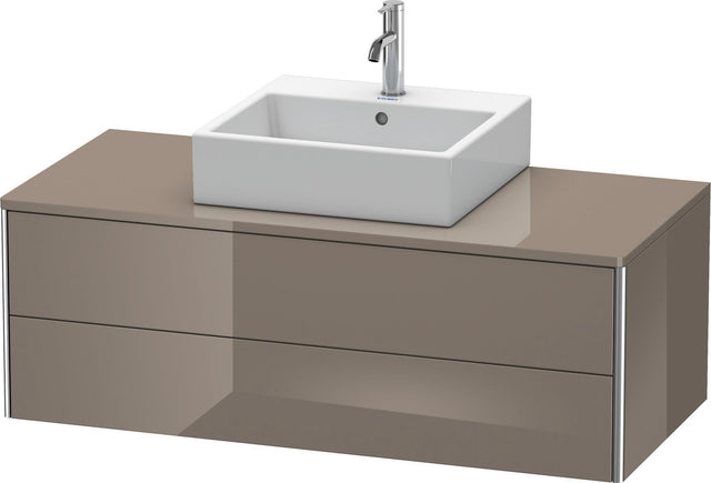 Duravit XSquare Waschtischunterbau 1200 mm Flannel Grey Hochglanz mit Tip-On-Technik