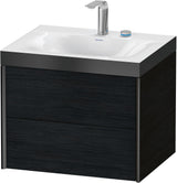 DURAVIT XViu Waschtischunterbauset 600 mm Eiche mit 2 Schubkästen und c-bonded Technologie