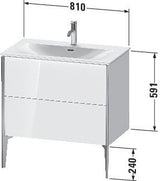 Duravit Waschtischunterbau XVIU 810x831x480mm 2 Auszüge Chaos-matt