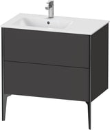 Duravit XViu Waschtischunterbau bodenstehend 810 mm mit 2 Auszügen, weiß matt, Tip-On Technik