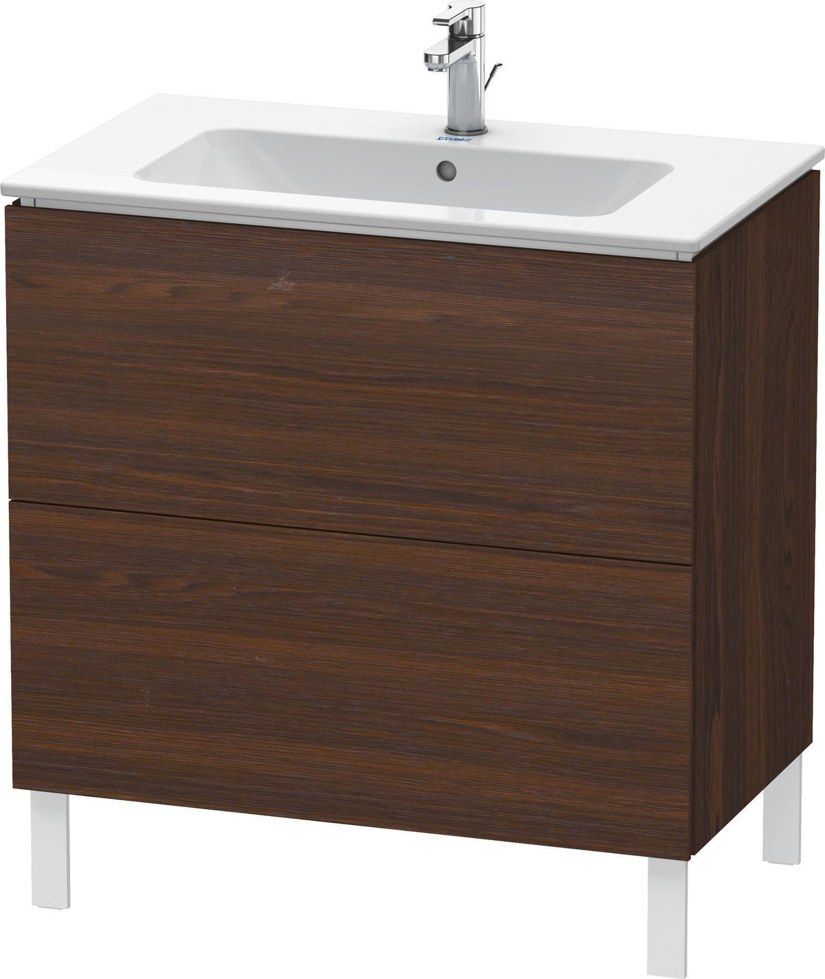 Duravit L-Cube Waschtischunterbau 820 mm taupe matt, 2 Auszüge, bodenstehend