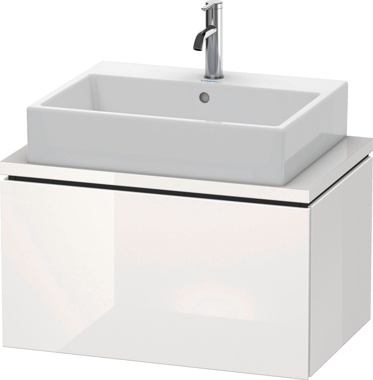 DURAVIT L-Cube Konsolenwaschtischunterbau 720 mm betongrau matt mit Tip-on-Auszug