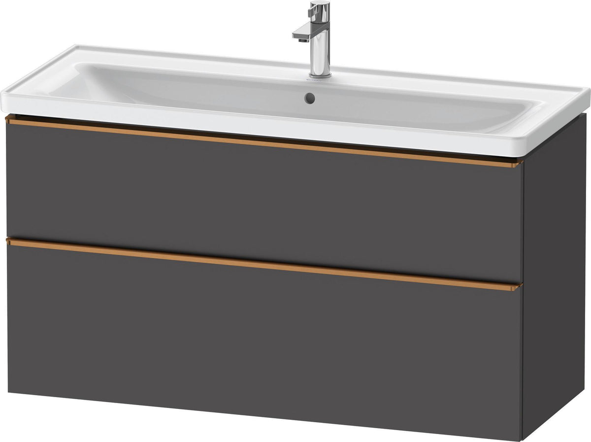 DURAVIT D-Neo Waschtischunterbau 1184 mm Eiche Schwarz mit Bronze Griff