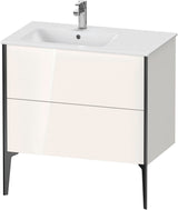 Duravit XViu Waschtischunterbau bodenstehend 810 mm mit 2 Auszügen, weiß matt, Tip-On Technik