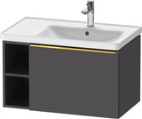 DURAVIT D-Neo Waschtischunterbau 784 mm wandhängend mit 1 Auszug und 2 offenen Fächern in Betongrau Matt