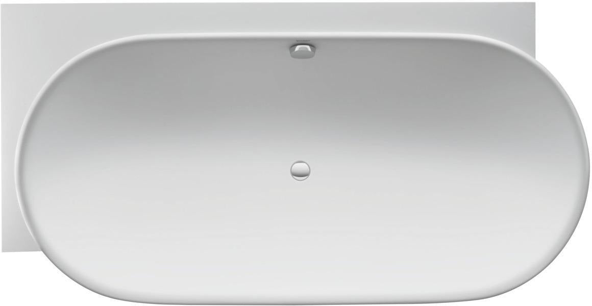 DURAVIT Luv Eckbadewanne 1850x950 mm Mineralguss Weiß Matt – 2 Rückenschrägen, Ecke links