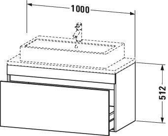 Duravit DuraStyle Konsolenunterschrank 1000 mm Eiche Terra/Weiß Matt mit 1 Auszug