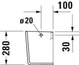 DURAVIT Halbsäule ME by Starck aus Sanitärkeramik, weiß, 280x165x280 mm, für 071945