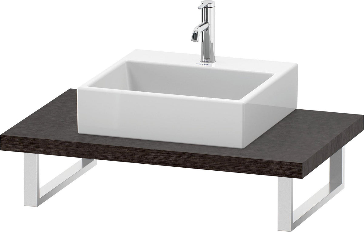 Duravit L-Cube Konsole variabel 550 mm weiß matt – wandhängend, mit Ausschnitt für Waschschüssel